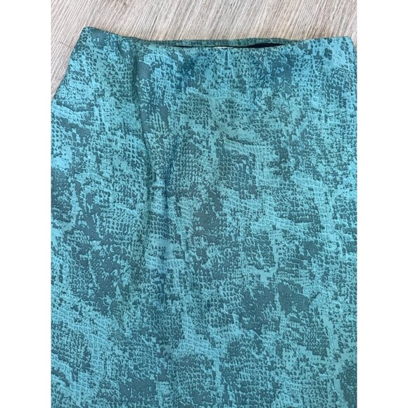 A New Day Y2K Midi Skirt Size S Pull On Snakeskin Abstract Teal Indie Sleeze - Picture 2 of 6